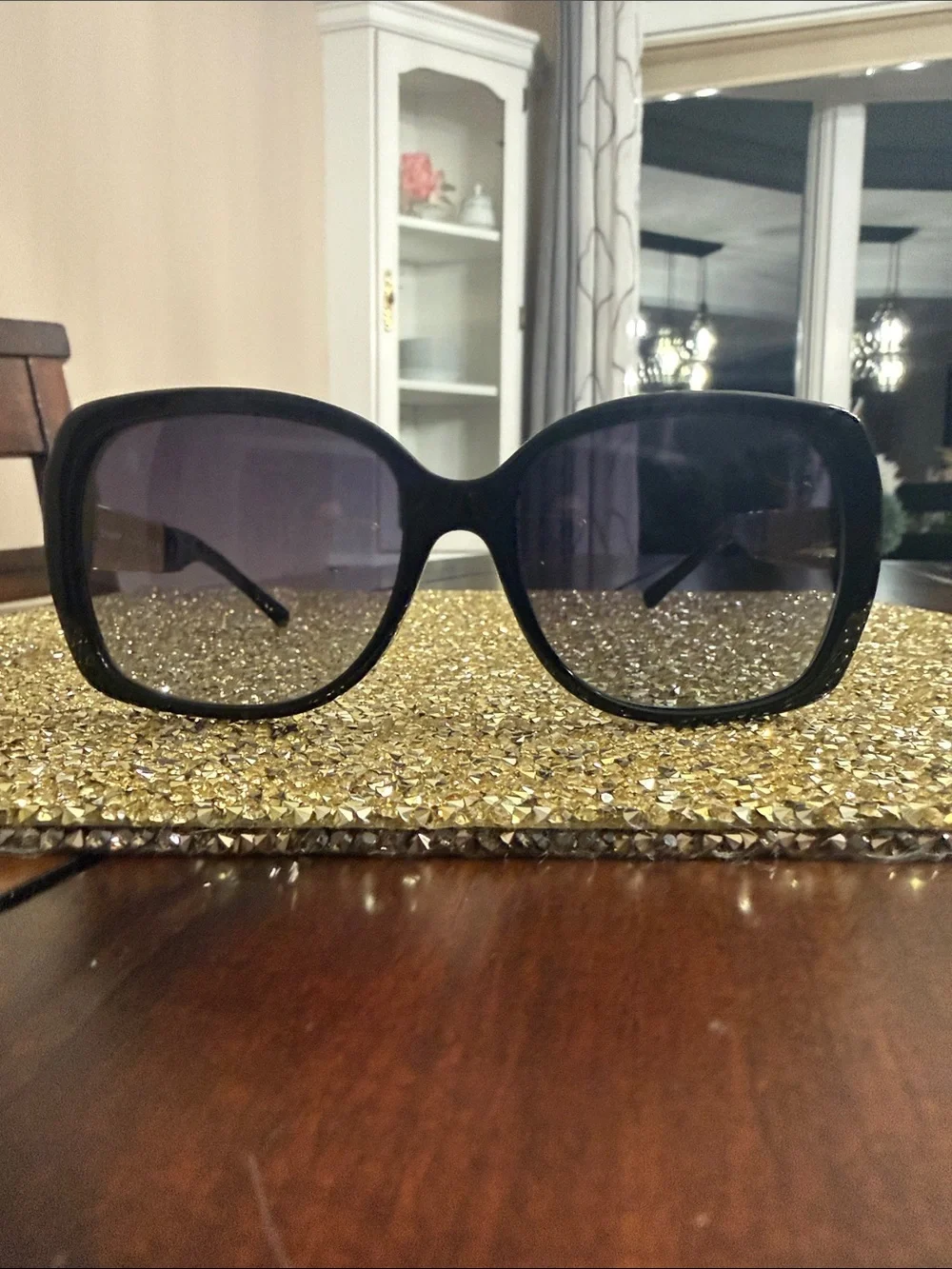 Burberry Black Oversized Square Sunglasses